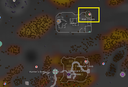 The Location of Spindle in the wilderness (OSRS).