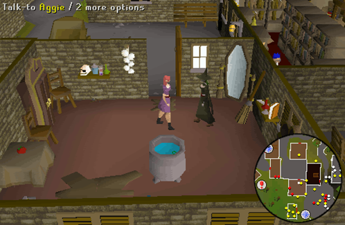 Making the dyes from draynor village