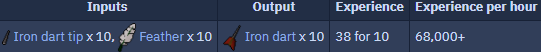 Iron darts