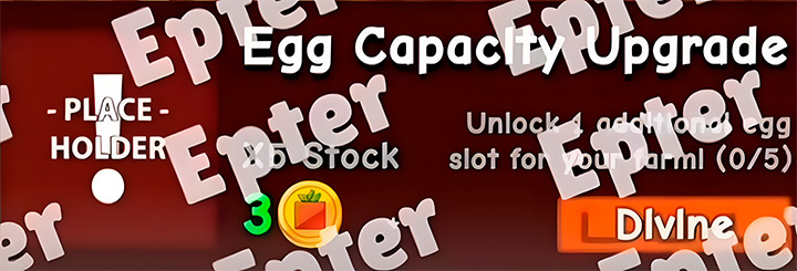 Egg capacity: