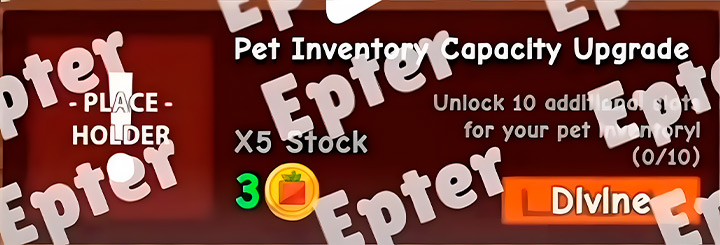 Additional inventory space