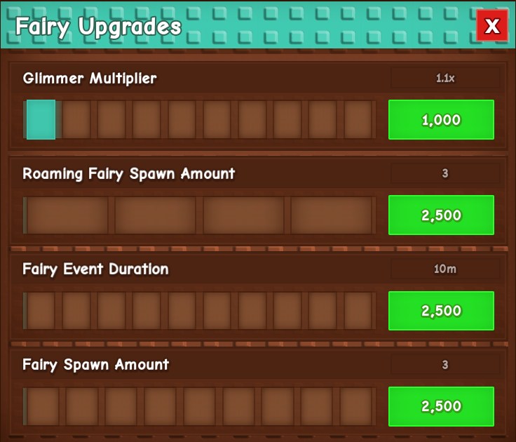 Fairy Upgrades
