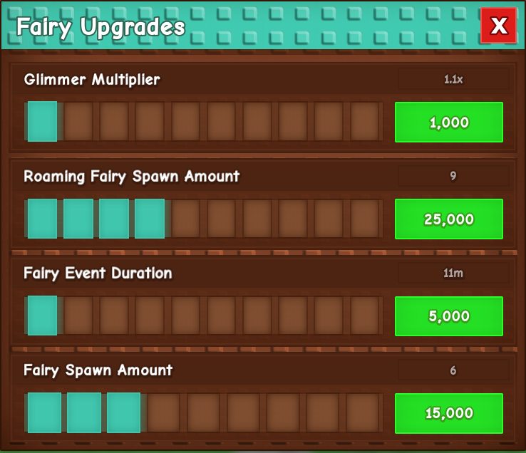 upgrades in the event